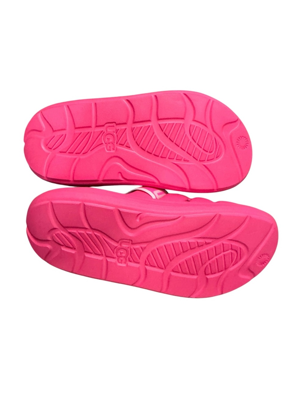UGG Hot Pink Cushioned Slide with Logo Heel Adjustable Strap Women’s Size 8 - Picture 6 of 12